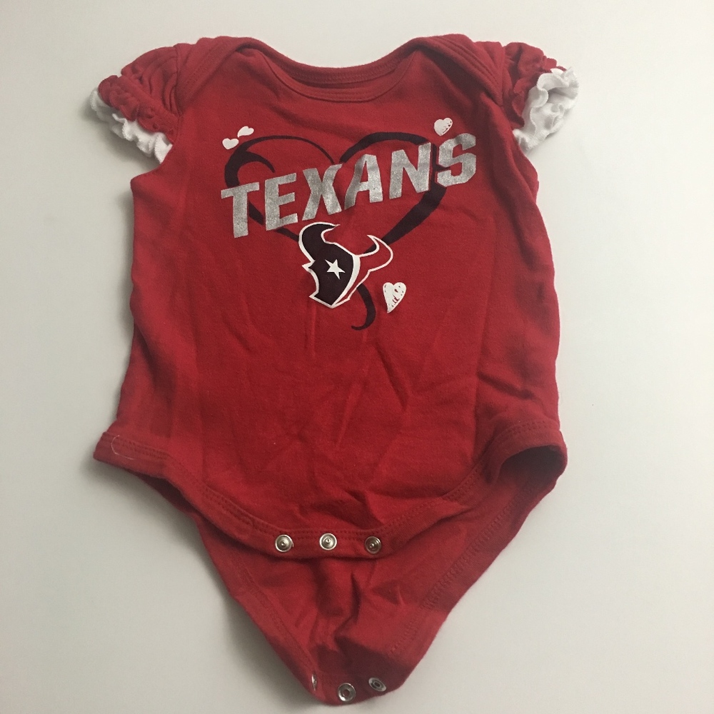 EUC Houston Texans Ruffle Onsie Size: 3-6M
